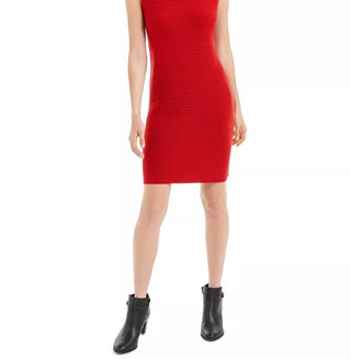 Vestido suéter feminino sem mangas Maison Jules vermelho tamanho X-Large
