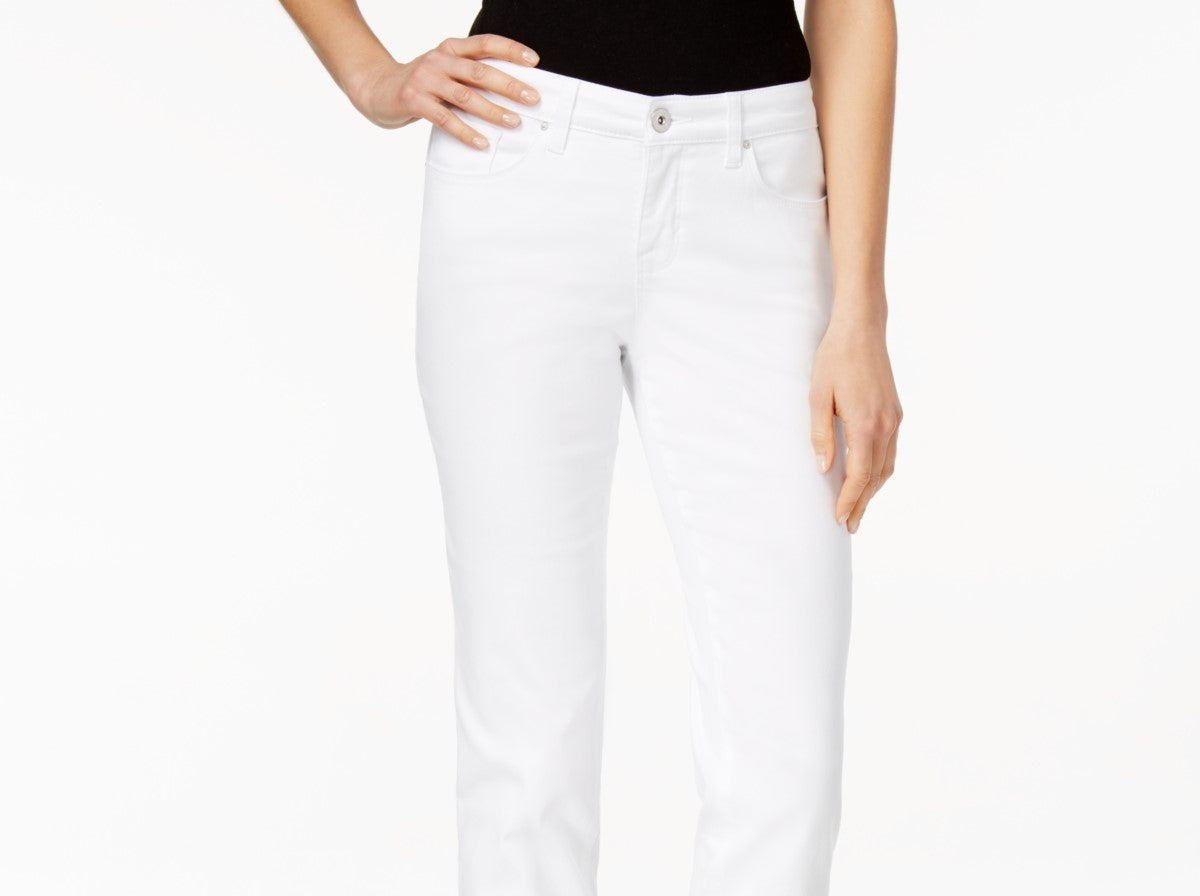 Calça jeans skinny feminina Style &amp; Co Curvy-Fit, comprimentos curtos e longos, branca, tamanho 6 S