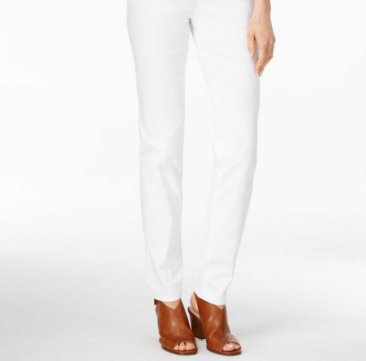 Calça jeans skinny feminina Style &amp; Co Curvy-Fit, comprimentos curtos e longos, branca, tamanho 6 S