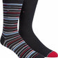Meias-bota listradas masculinas Tommy Hilfiger, pacote com 2, azul-marinho, tamanho 7-12