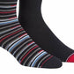 Meias-bota listradas masculinas Tommy Hilfiger, pacote com 2, azul-marinho, tamanho 7-12