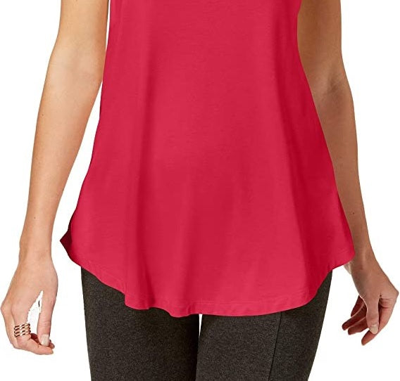 Camiseta feminina JM Collection com ombros descobertos e manga curta, rosa, tamanho médio