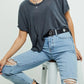 Camisa feminina Under The Sun da Free People, preta, tamanho pequeno