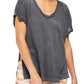 Camisa feminina Under The Sun da Free People, preta, tamanho pequeno