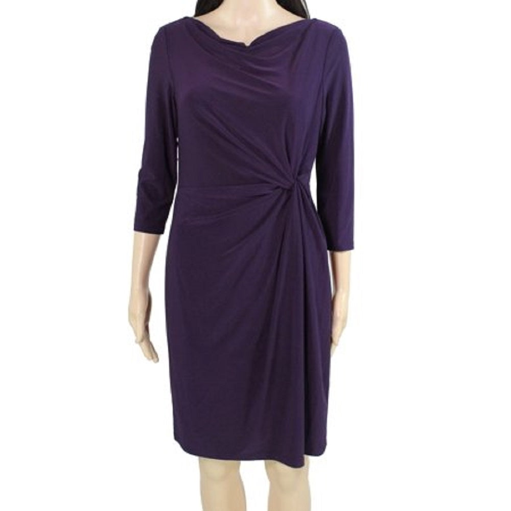 Vestido justo feminino Ralph Lauren, roxo, tamanho 14, pequeno