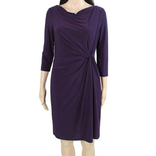 Vestido justo feminino Ralph Lauren, roxo, tamanho 14, pequeno