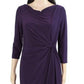 Vestido justo feminino Ralph Lauren, roxo, tamanho 14, pequeno
