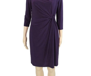 Vestido justo feminino Ralph Lauren, roxo, tamanho 14, pequeno
