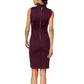 Vestido Calvin Klein Feminino Sem Mangas Gola V Acima do Joelho Bainha para Usar no Trabalho Roxo Tamanho 2
