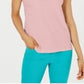 Charter Club Top feminino pequeno sem mangas com decote canoa rosa tamanho P