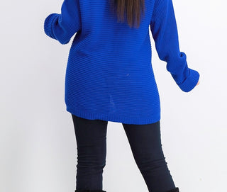 Suéter feminino Charter Club Petite de algodão canelado com punho, azul, tamanho P