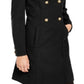 INC International Concepts Casaco feminino trespassado preto tamanho médio