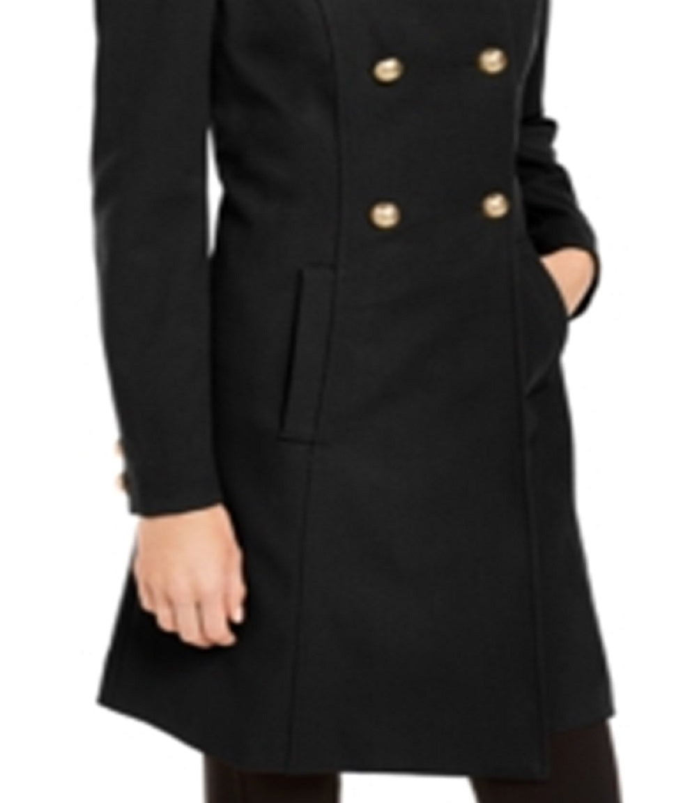 INC International Concepts Casaco feminino trespassado preto tamanho médio