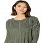 Camiseta manga longa Lay up do Movimento Feminino Free People, tamanho grande, verde