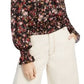 Blusa franzida Ultra Flirt Junior preta tamanho grande