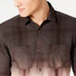 Camisa xadrez masculina INC International Concepts regular fit tingida marrom tamanho pequeno