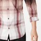 Camisa xadrez masculina INC International Concepts regular fit tingida marrom tamanho pequeno