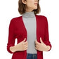 Cardigan feminino canelado aberto Maison Jules, vermelho, tamanho XX-G