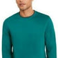 Suéter de algodão com gola redonda estampada Alfani masculino, ajuste clássico, verde, tamanho extragrande