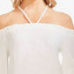 Vince Camuto Top Halter Feminino Ombro a Ombro Branco Tamanho 1X