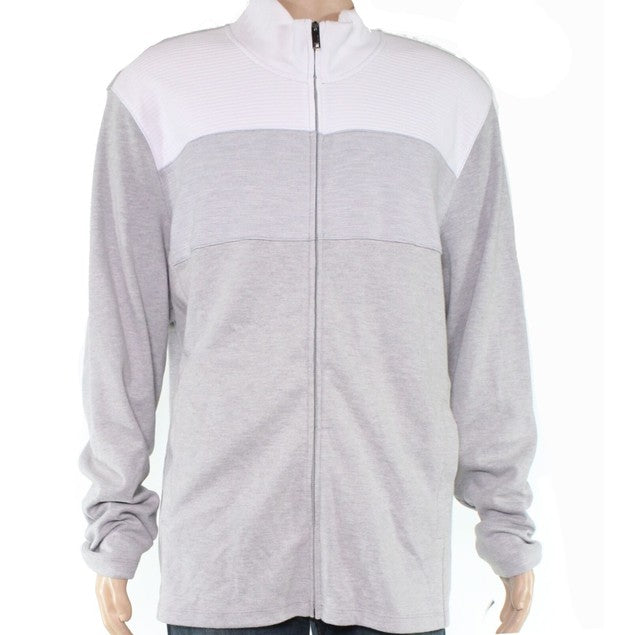 Jaqueta Alfani Masculina Colorblocked com Zíper Completo Cinza Tamanho XX-G