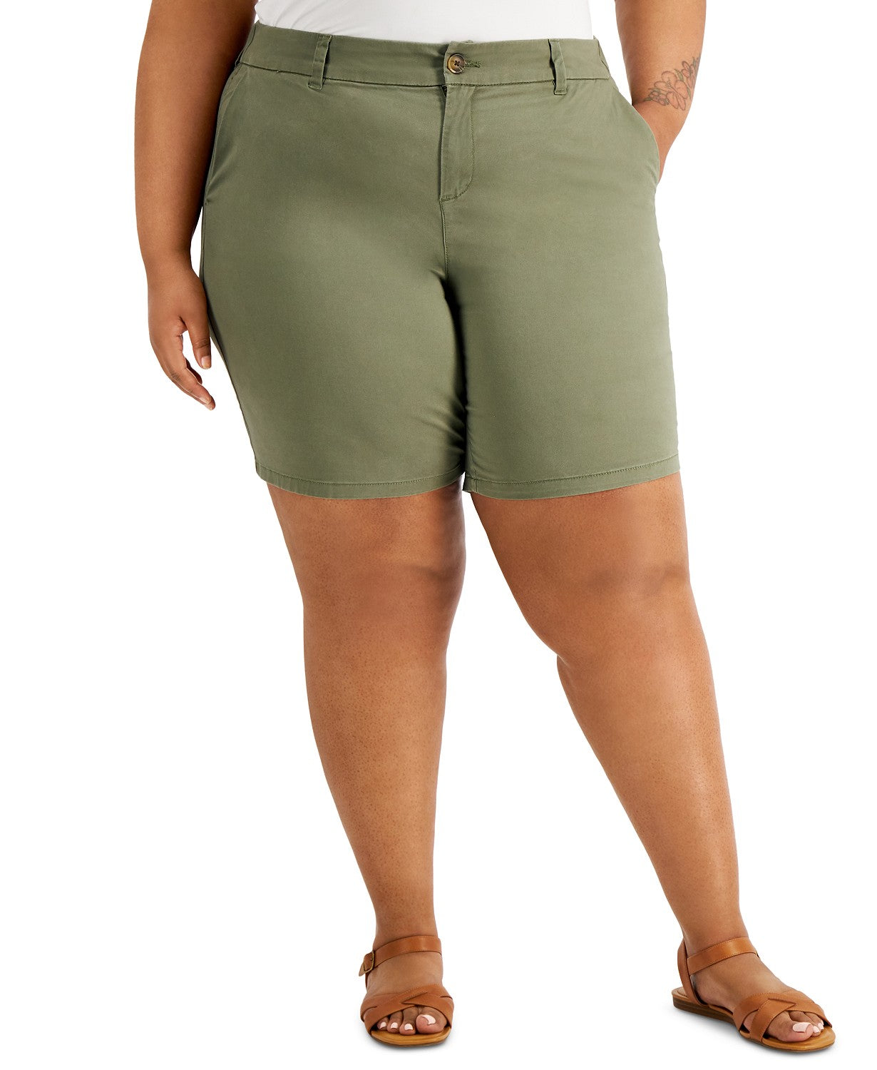 Bermuda feminina Style &amp; Co verde tamanho 12