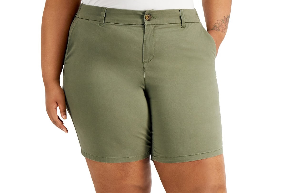 Bermuda feminina Style &amp; Co verde tamanho 12