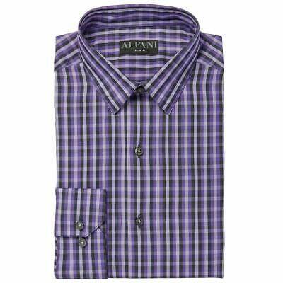 Camisa social xadrez masculina Alfani roxa tamanho 15-15,5-34/35