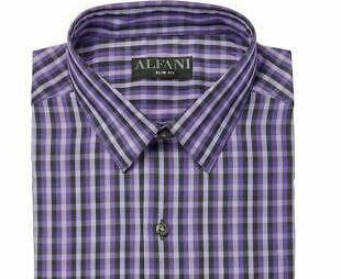 Camisa social xadrez masculina Alfani roxa tamanho 15-15,5-34/35