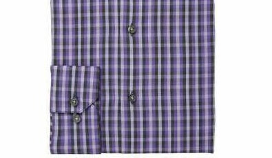 Camisa social xadrez masculina Alfani roxa tamanho 15-15,5-34/35