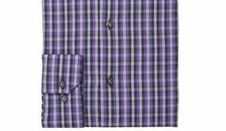 Camisa social xadrez masculina Alfani roxa tamanho 15-15,5-34/35
