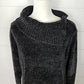 Karen Scott Suéter Feminino Gola Envelope Chenille Cinza Tamanho P/P