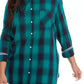 Camisa xadrez plus size feminina Tommy Hilfiger verde tamanho 3X