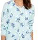 Karen Scott Cardigan Feminino Estampado Floral Azul Tamanho P