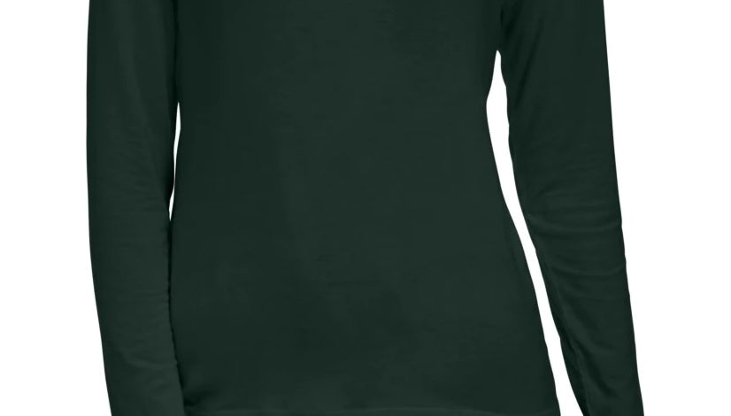 Blusa feminina com gola falsa, verde, tamanho pequeno, L, da Style &amp; Co