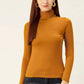 Blusa feminina texturizada de manga comprida e gola alta, tamanho pequeno, amarela, da Free People