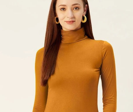 Blusa feminina texturizada de manga comprida e gola alta, tamanho pequeno, amarela, da Free People