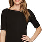 Blusa Ralph Lauren Feminina Stretch com Decote Canoa Preta Tamanho Pequeno M