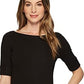 Blusa Ralph Lauren Feminina Stretch com Decote Canoa Preta Tamanho Pequeno M