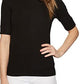 Blusa Ralph Lauren Feminina Stretch com Decote Canoa Preta Tamanho Pequeno M