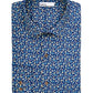 Camisa masculina Bar III Slim Fit com botões florais, azul, tamanho 14, 14,5, 32/33