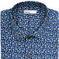 Camisa masculina Bar III Slim Fit com botões florais, azul, tamanho 14, 14,5, 32/33