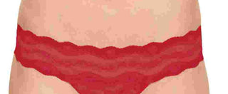 Biquíni feminino B.Tempt'd By Wacoal Lace Kiss, vermelho, tamanho médio