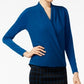 Blusa Alfani Feminina Surplice Azul Tamanho Pequeno G