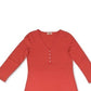 Blusa feminina com decote em V estilo &amp; co, laranja, tamanho pequeno, médio