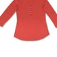 Blusa feminina com decote em V estilo &amp; co, laranja, tamanho pequeno, médio