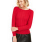 Suéter de cashmere feminino Charter Club, tricô, vermelho, tamanho pequeno, XL
