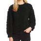 Vince Camuto Blusa feminina texturizada, manga longa, gola redonda, verde, tamanho extragrande