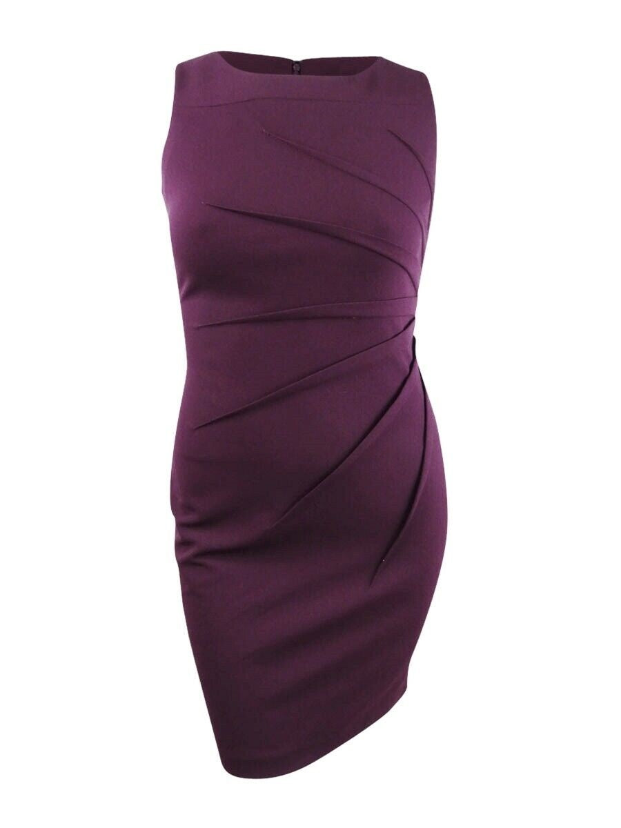 Vestido justo feminino Calvin Klein Starburst roxo tamanho 6 pequeno