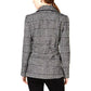 Blazer feminino xadrez Maison Jules cinza tamanho grande